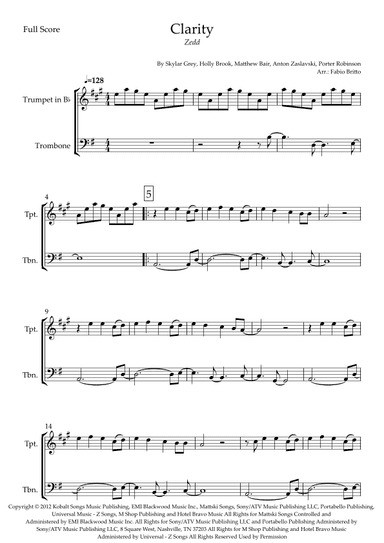 Clarity (arr. Fabio Britto)