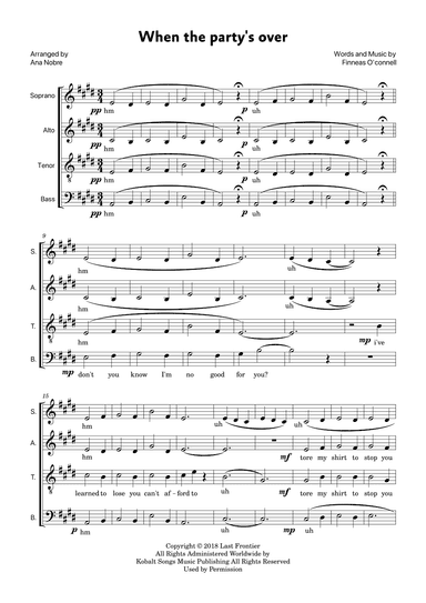 When The Party's Over (arr. Ana Nobre)