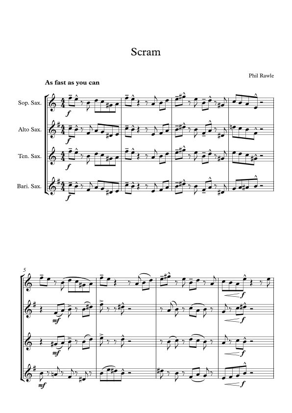 Scram - Saxophone Quartet