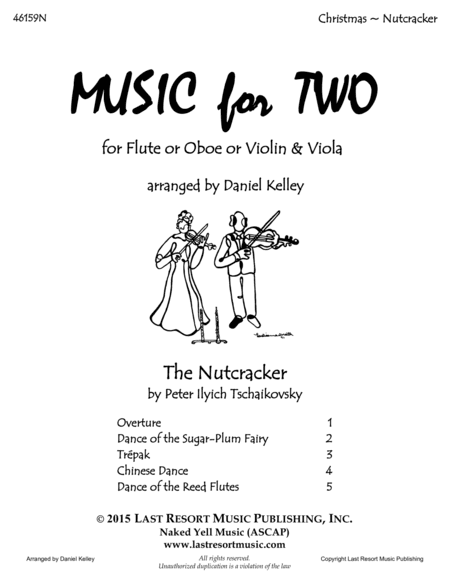 The Nutcracker - Duet - for Flute or Oboe or Violin & Viola - Music for Two (arr. Daniel Kelley)