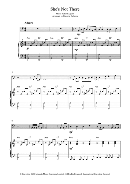 She's Not There (arr. Kaiserin Rebecca)