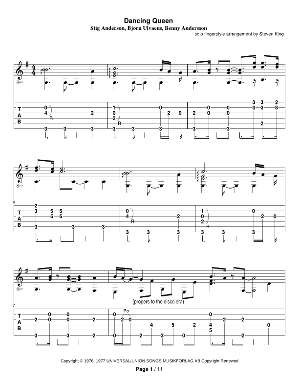 Dancing Queen (arr. Steven Michael King)