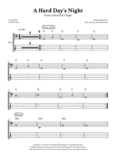 A Hard Day's Night (arr. Yuri Noronha)