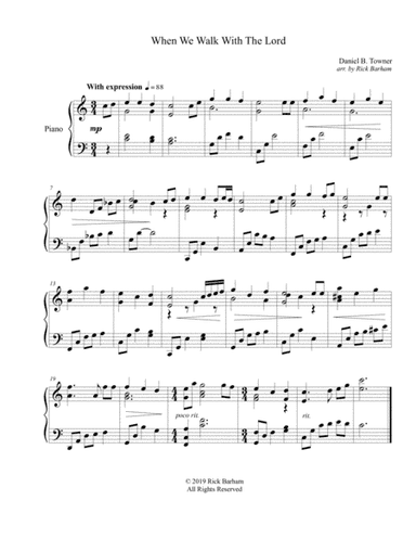 When We Walk With The Lord (arr. Rick Barham)