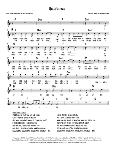 Hallelujah (arr. Stephen Bulat)