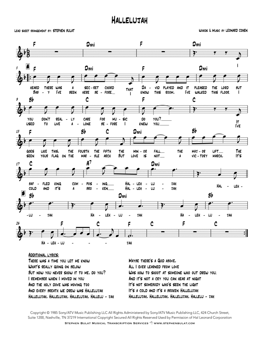 Hallelujah (arr. Stephen Bulat)