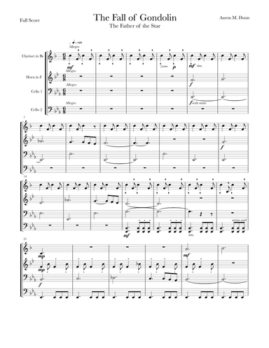 The Fall of Gondolin for Quartet (Movement II)