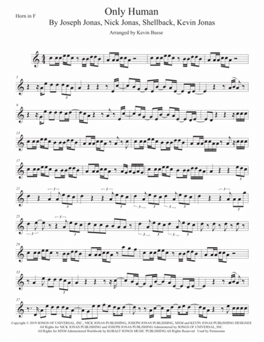 Only Human (arr. Kevin Busse)