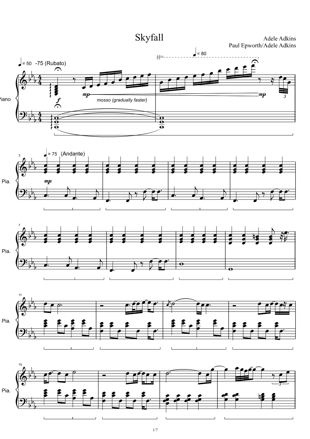 Skyfall (arr. Adele Adkins)