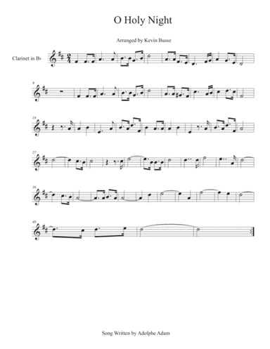 O Holy Night - Clarinet (arr. Kevin Busse)