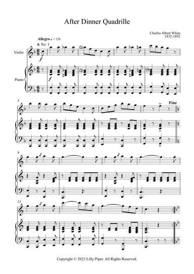 After DInner Quadrille (arr. Lilly Piper)