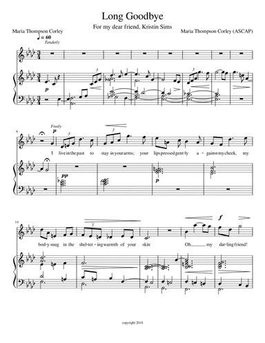 Long Goodbye from "Grasping Water," (high key)