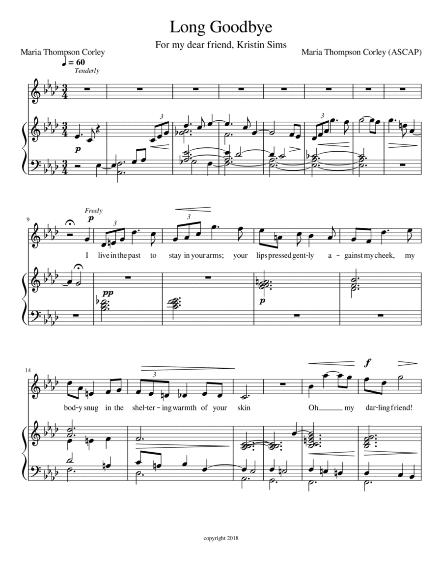 Long Goodbye from "Grasping Water," (high key)