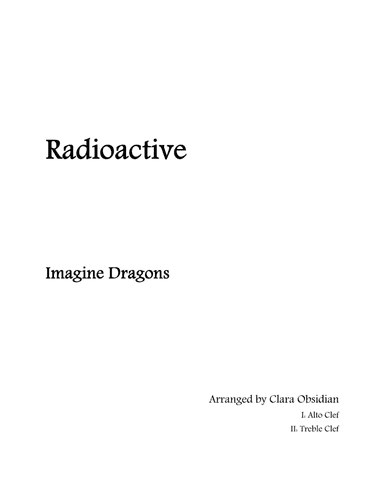 Radioactive (arr. Clara Obsidian)