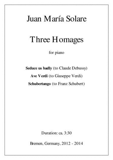 Three Homages [piano solo]