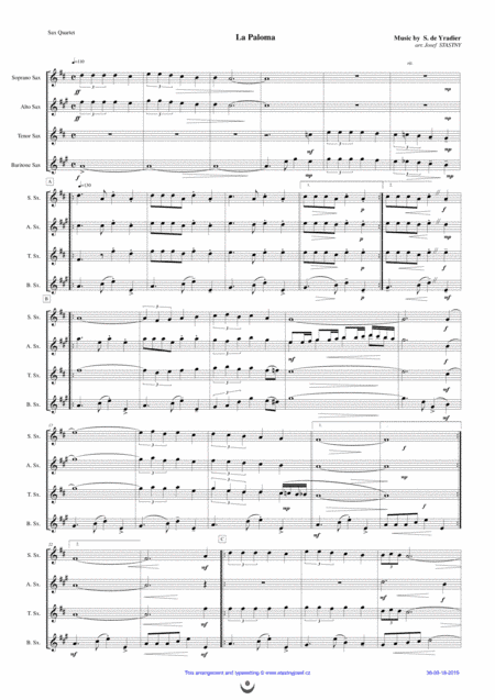 La Paloma (arr. Josef STASTNY)