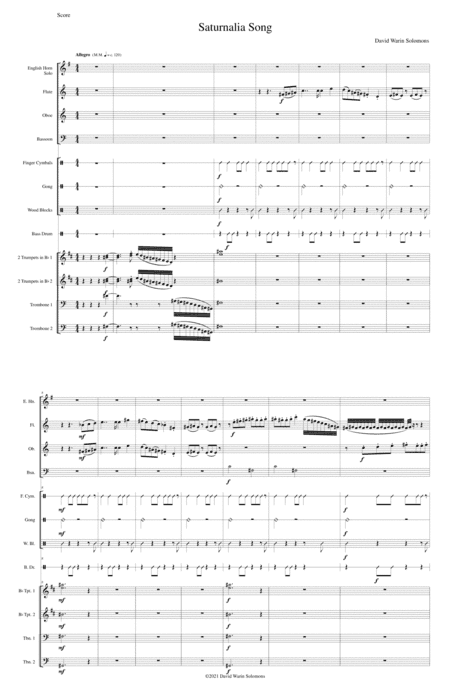 Io Saturnalia for cor anglais, wind, brass and percussion