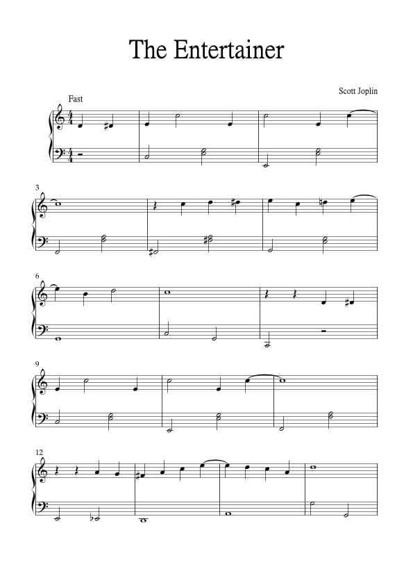 The Entertainer (arr. Jackson Spindler)