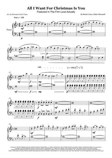 All I Want For Christmas Is You (arr. Jhonatan Lucio Viana)