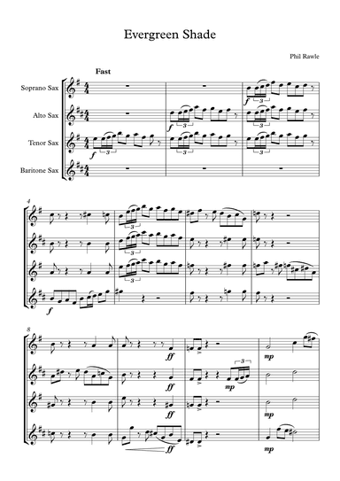 Evergreen Shade - Saxophone Quartet