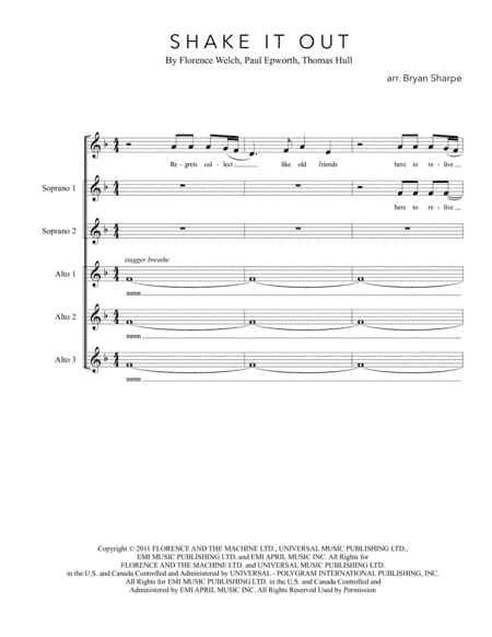 Shake It Out (arr. Bryan Sharpe)