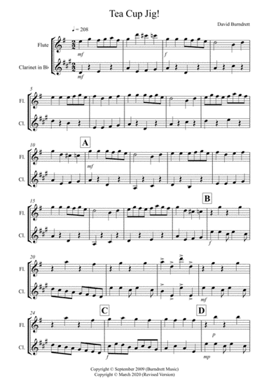 Tea Cup Jig! for Flute and Clarinet Duet