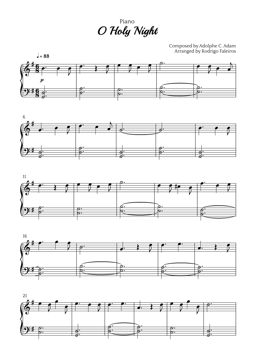 O Holy Night (arr. Rodrigo Faleiros)