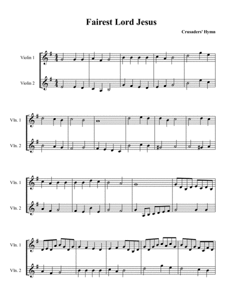 Fairest Lord Jesus (arr. Sandy McIntire)