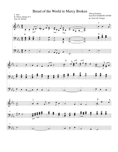 Bread of the World in Mercy Broken (arr. Wayne Eastham)