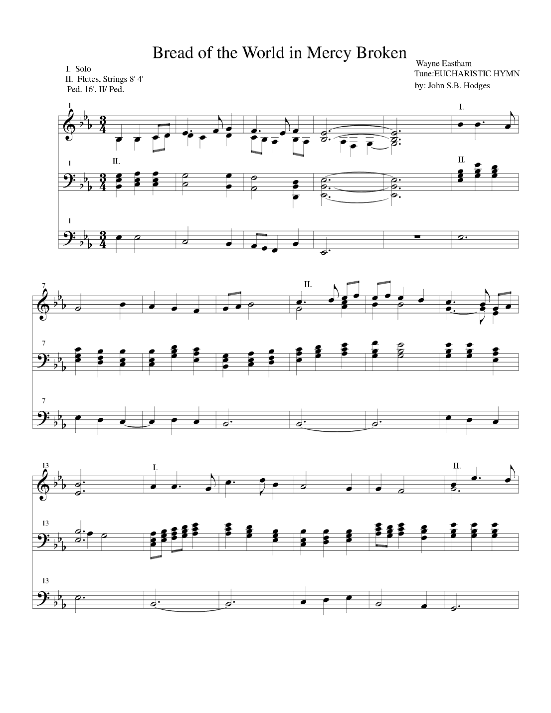 Bread of the World in Mercy Broken (arr. Wayne Eastham)