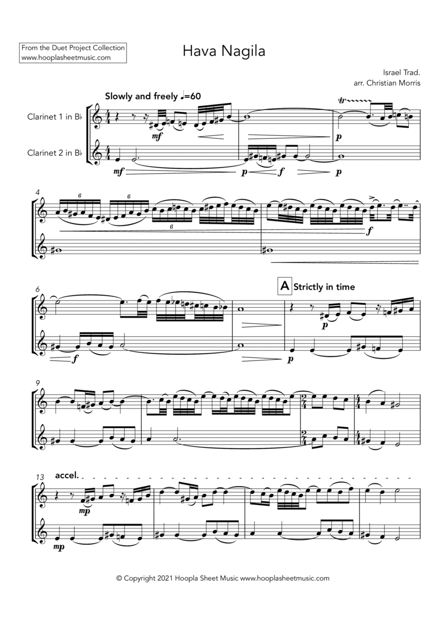 Hava Nagila (arr. Christian Morris)