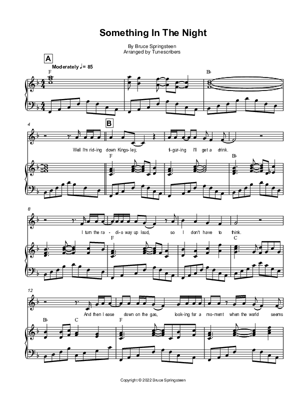 Something In The Night (arr. Tunescribers)