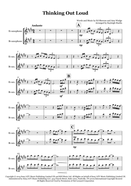 Thinking Out Loud (arr. Kayleigh Huelin)
