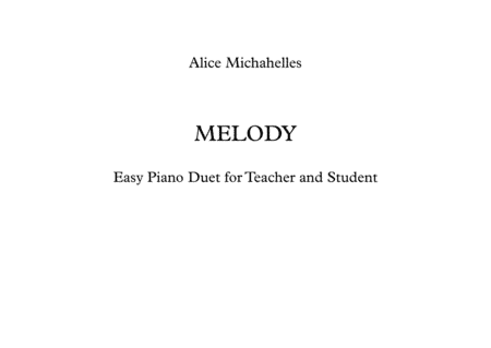 Melody. Easy Piano Duet