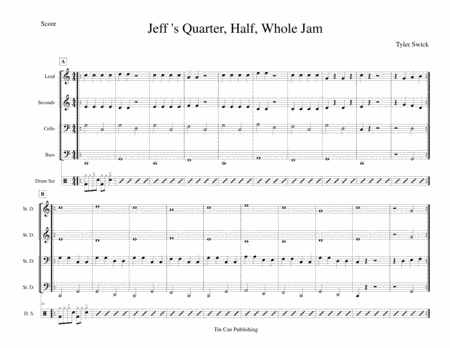 Jeff's Quarter, Whole, Half Jam for Steel Band
