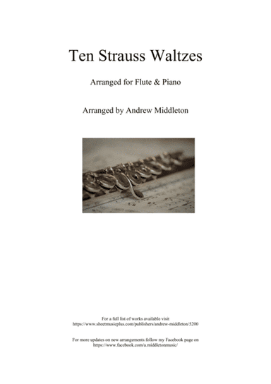 10 Strauss Waltzes arranged for Flute and Piano (arr. Andrew Middleton)