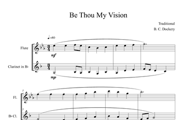 Be Thou My Vision (Flute and Clarinet Duet) (arr. B. C. Dockery)