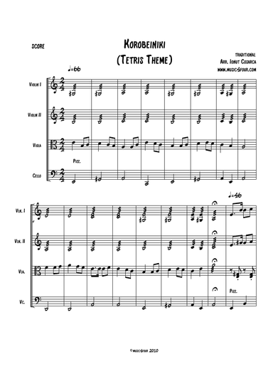 Korobeiniki (Tetris Theme) (arr. Ionut Cosarca)