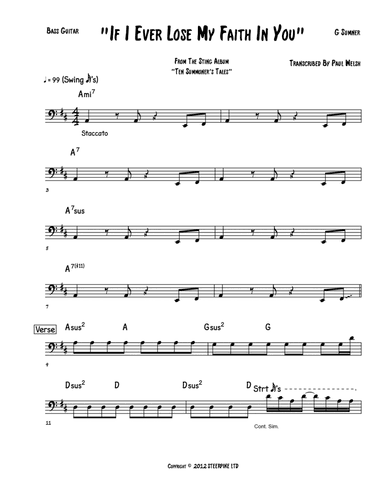 If I Ever Lose My Faith (arr. Accubass)
