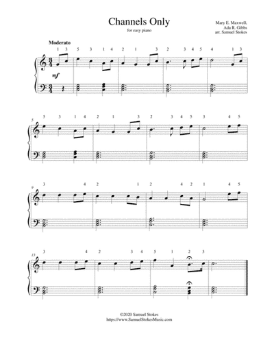 Channels Only - for easy piano (arr. Samuel Stokes)