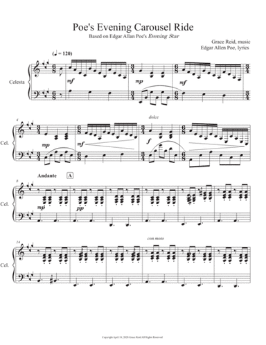 Poe's Christmas Eve Carousel Ride, based on Edgar Allan Poe's poem, "Evening Star," for Voice or Flu