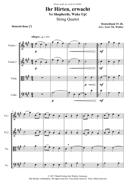 Ye Shepherds, Wake Up! (arr. Gert Th. Walter)