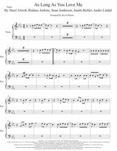As Long As You Love Me (arr. Kevin Busse)