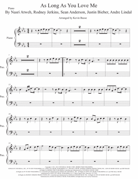 As Long As You Love Me (arr. Kevin Busse)