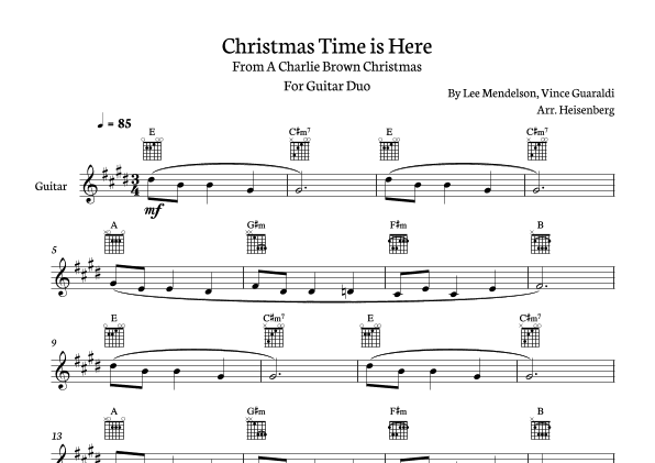 Christmas Time Is Here (arr. Heisenberg)