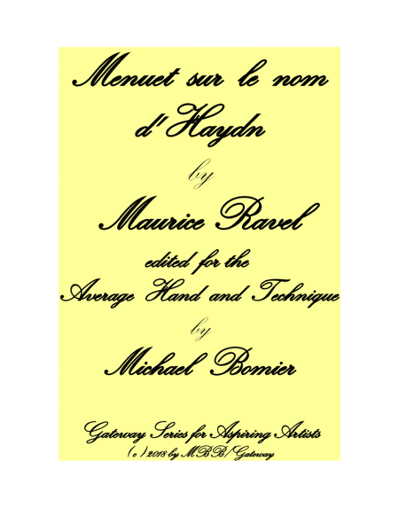 Menuet sur le nom d'Haydn (arr. Michael Bomier)