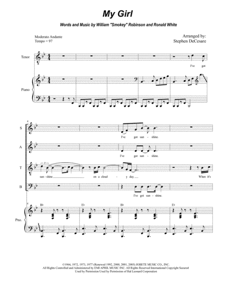 My Girl (arr. Stephen DeCesare)