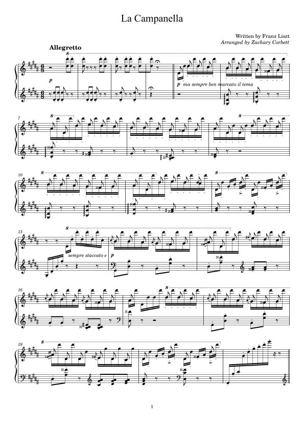 La Campanella (arr. Zachary Corbett)