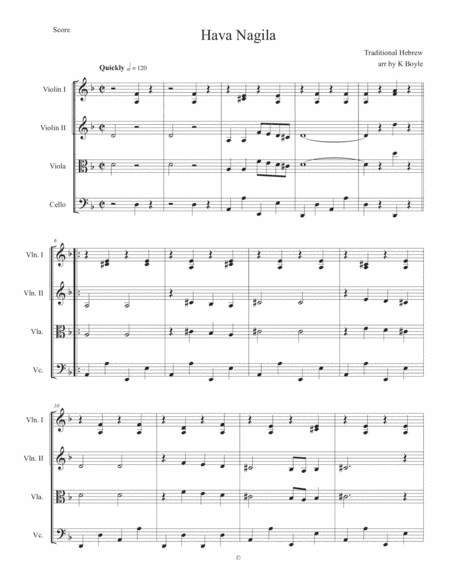 Hava Nagila (arr. Karlie Boyle)