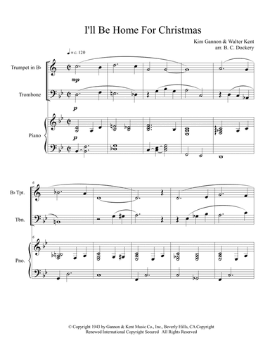 I'll Be Home For Christmas (arr. B. C. Dockery)